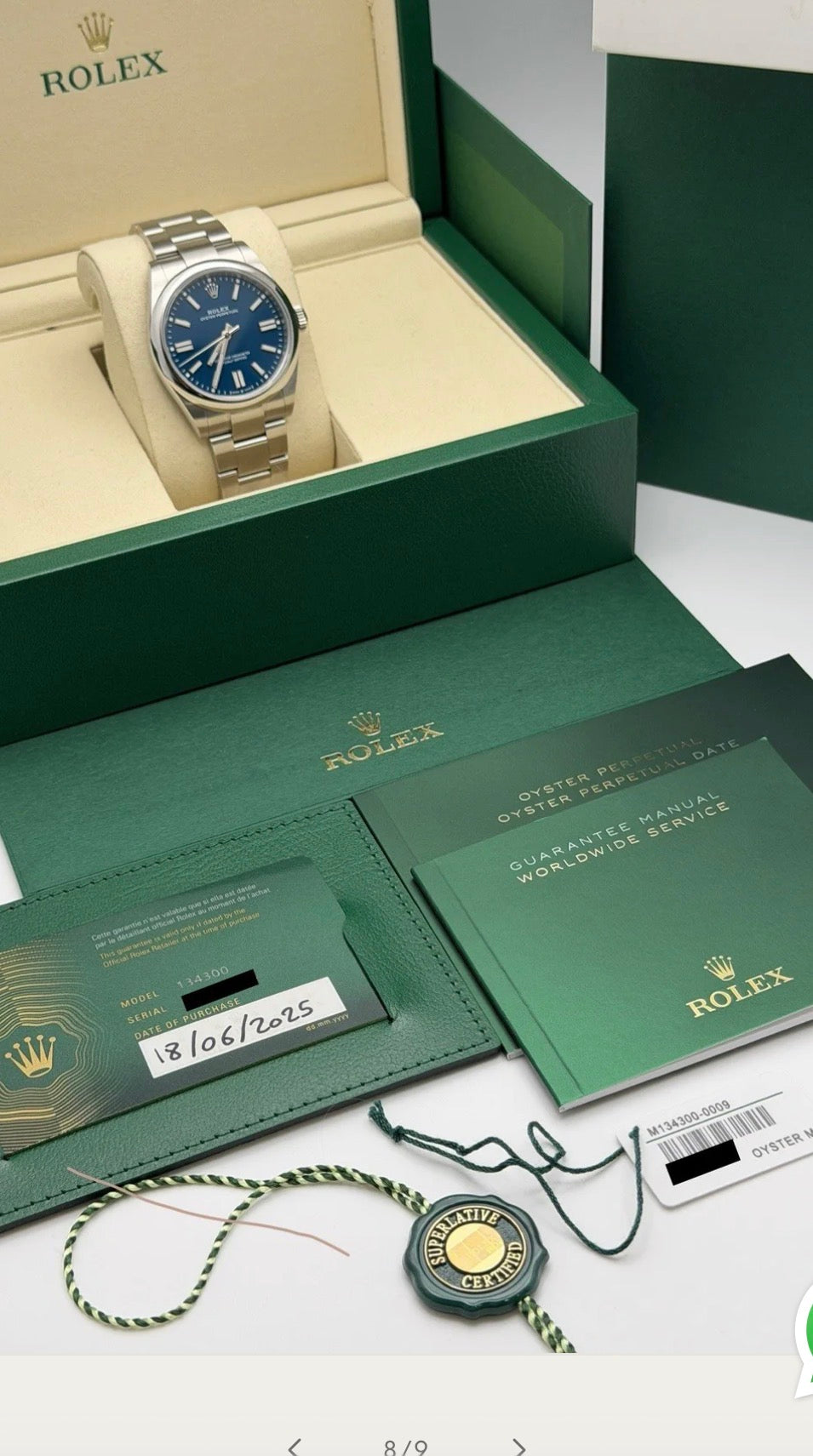 Rolex Oyster Perpetual 41 134300 ‘Med Blue’ Full Set