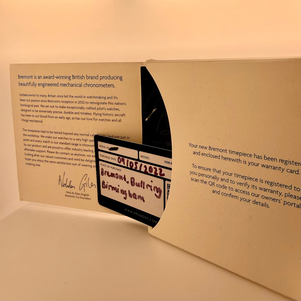 Bremont Bamford S500 Limited Edition - Case and papers £3,000