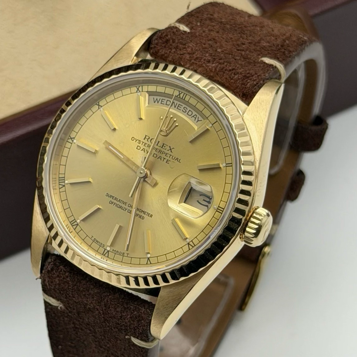 Rolex DayDate 18238 Year 1990 Box & Accessories